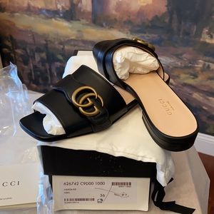 Authentic Gucci Marmont GG Leather Sandal